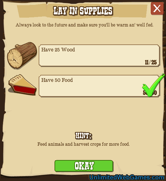 Lay In Supplies Goal