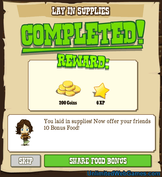 Lay In Supplies Reward