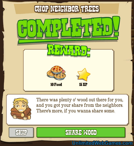 Chop Neighbor Trees Reward