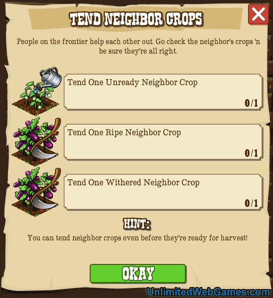 Tend Neighbor Crops Goal
