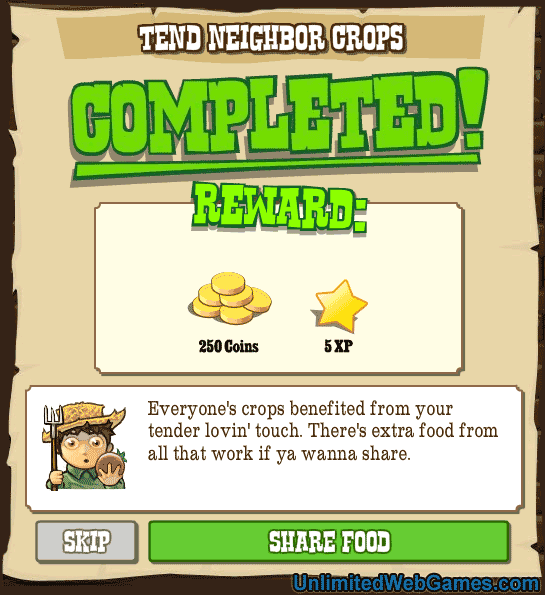 Tend Neighbor Crops Reward